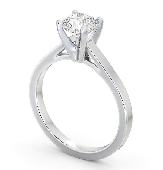 Cushion Diamond High Setting Engagement Ring Platinum Solitaire ENCU23_WG_THUMB1