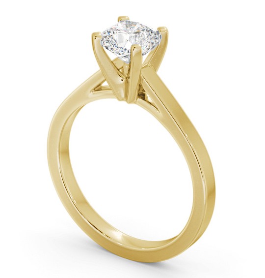 Cushion Diamond Engagement Ring 9K Yellow Gold Solitaire - Illington ENCU23_YG_THUMB1