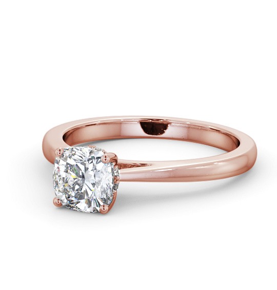  Cushion Diamond Engagement Ring 9K Rose Gold Solitaire - Hampeth ENCU25_RG_THUMB2 