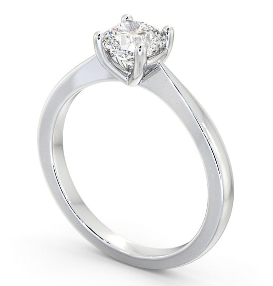  Cushion Diamond Engagement Ring 18K White Gold Solitaire - Langney ENCU26_WG_THUMB1 