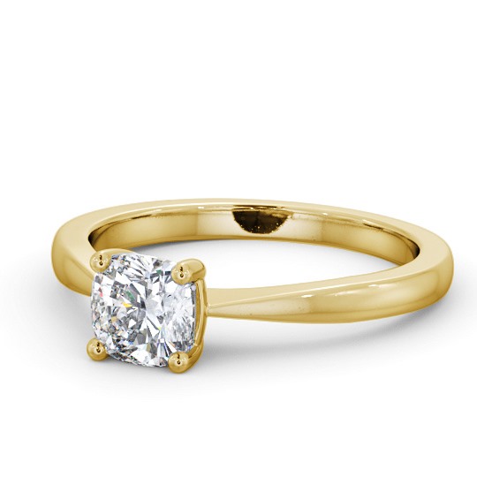  Cushion Diamond Engagement Ring 18K Yellow Gold Solitaire - Langney ENCU26_YG_THUMB2 