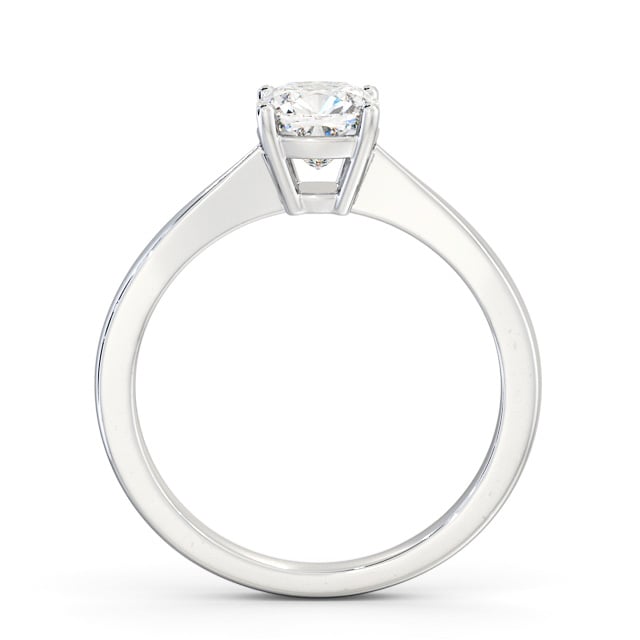 Cushion Diamond Engagement Ring Platinum Solitaire - Elsdon ENCU27_WG_UP