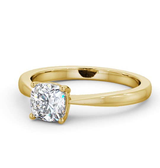  Cushion Diamond Engagement Ring 9K Yellow Gold Solitaire - Elsdon ENCU27_YG_THUMB2 