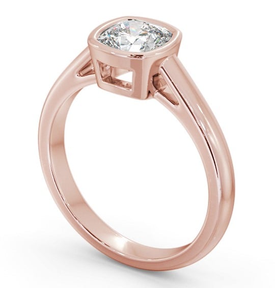  Cushion Diamond Engagement Ring 9K Rose Gold Solitaire - Gleaston ENCU28_RG_THUMB1 