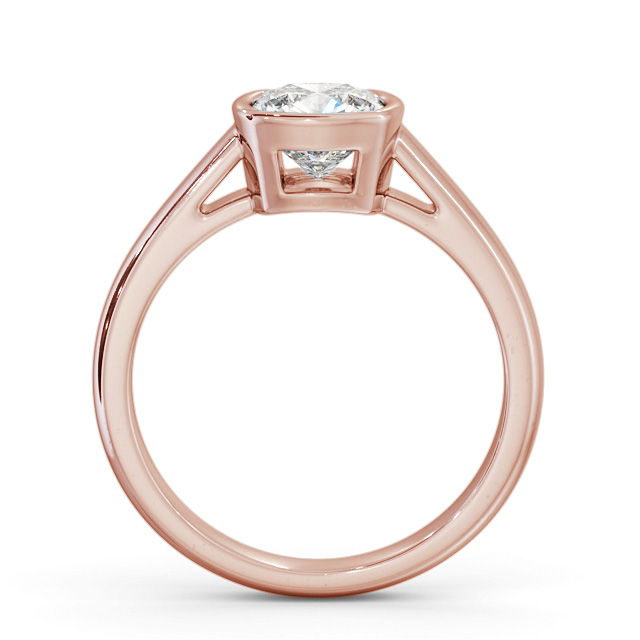 Cushion Diamond Engagement Ring 9K Rose Gold Solitaire - Gleaston ENCU28_RG_UP