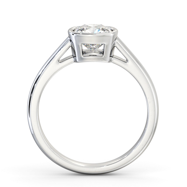 Cushion Diamond Engagement Ring 9K White Gold Solitaire - Gleaston ENCU28_WG_UP