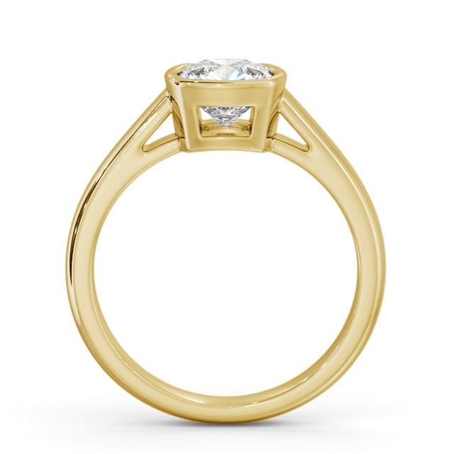 Cushion Diamond Engagement Ring 18K Yellow Gold Solitaire - Gleaston ENCU28_YG_UP