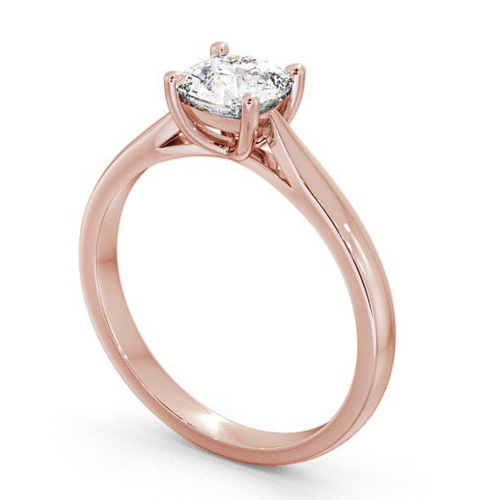 Cushion Diamond 4 Prong Engagement Ring 9K Rose Gold Solitaire ENCU2_RG_THUMB1