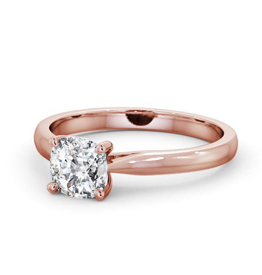  Cushion Diamond Engagement Ring 18K Rose Gold Solitaire - Ebdon ENCU2_RG_THUMB2 