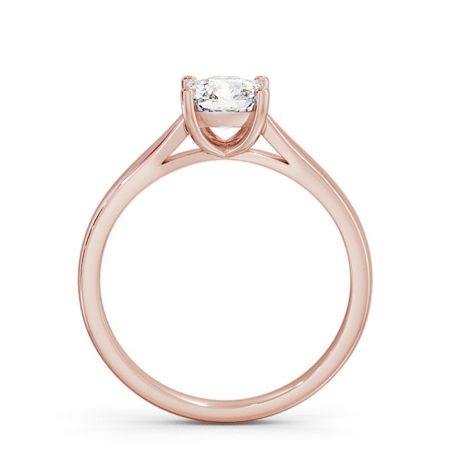 Cushion Diamond Engagement Ring 9K Rose Gold Solitaire - Ebdon ENCU2_RG_UP