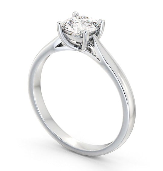 Cushion Diamond Engagement Ring Palladium Solitaire - Ebdon ENCU2_WG_THUMB1