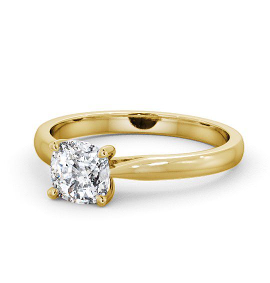  Cushion Diamond Engagement Ring 18K Yellow Gold Solitaire - Ebdon ENCU2_YG_THUMB2 