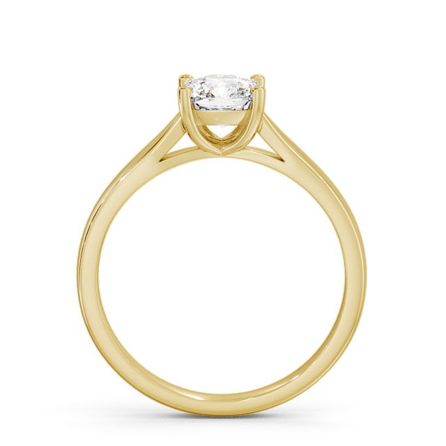 Cushion Diamond Engagement Ring 18K Yellow Gold Solitaire - Ebdon ENCU2_YG_UP