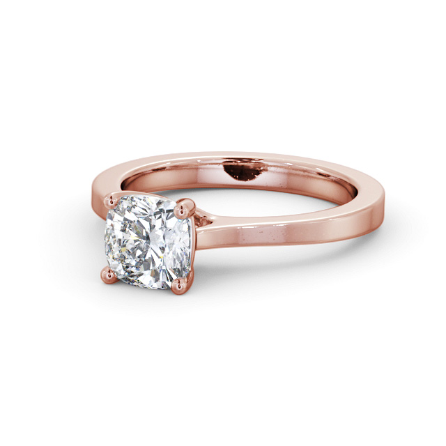 Cushion Diamond Engagement Ring 9K Rose Gold Solitaire - Brumby ENCU30_RG_FLAT