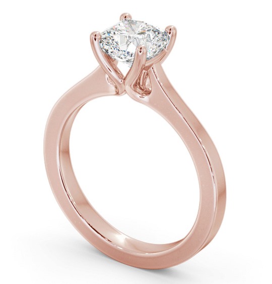 Cushion Diamond Elevated Setting Engagement Ring 18K Rose Gold Solitaire ENCU30_RG_THUMB1 