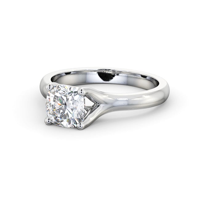 Cushion Diamond Engagement Ring 9K White Gold Solitaire - Gonila ENCU31_WG_FLAT