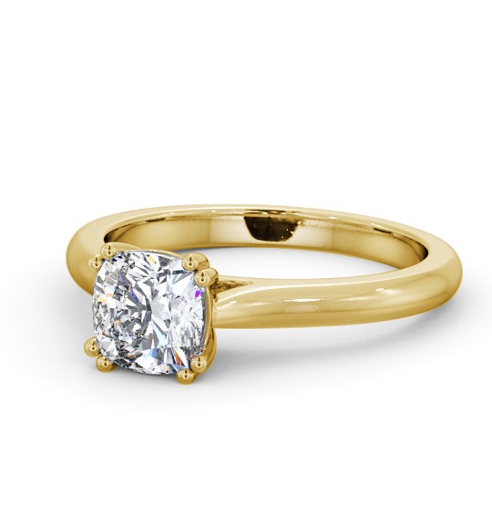  Cushion Diamond Engagement Ring 9K Yellow Gold Solitaire - Brandsby ENCU35_YG_THUMB2 