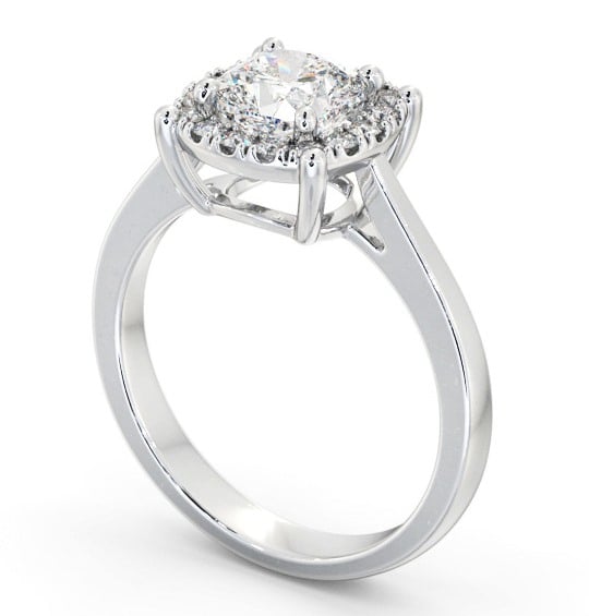 Halo Cushion Diamond Cluster Engagement Ring Platinum ENCU37_WG_THUMB1 