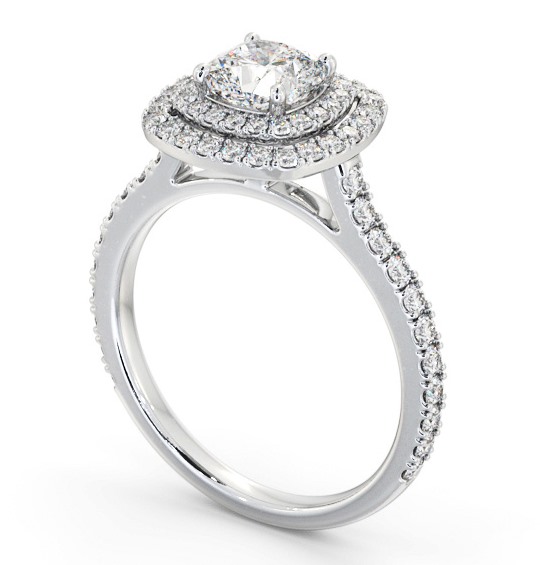 Double Halo Cushion Diamond Engagement Ring Palladium ENCU39_WG_THUMB1