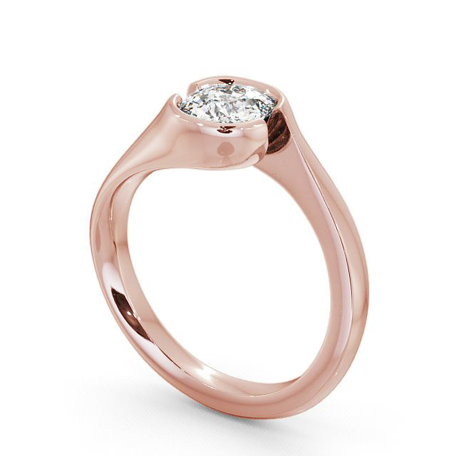 Cushion Diamond Engagement Ring 9K Rose Gold Solitaire - Glencoe ENCU3_RG_SIDE