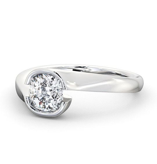  Cushion Diamond Engagement Ring Palladium Solitaire - Glencoe ENCU3_WG_THUMB2 