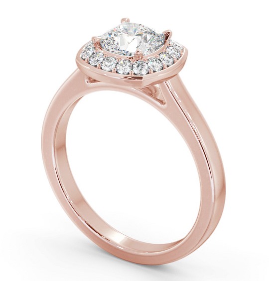 Halo Cushion Diamond Engagement Ring 18K Rose Gold ENCU40_RG_THUMB1