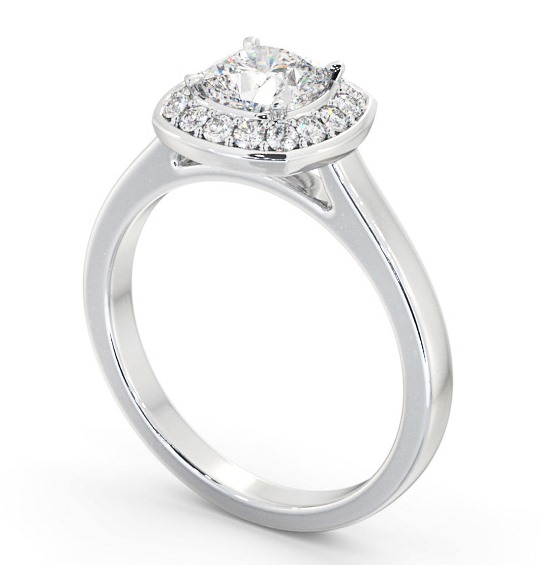 Halo Cushion Diamond Engagement Ring Platinum ENCU40_WG_THUMB1