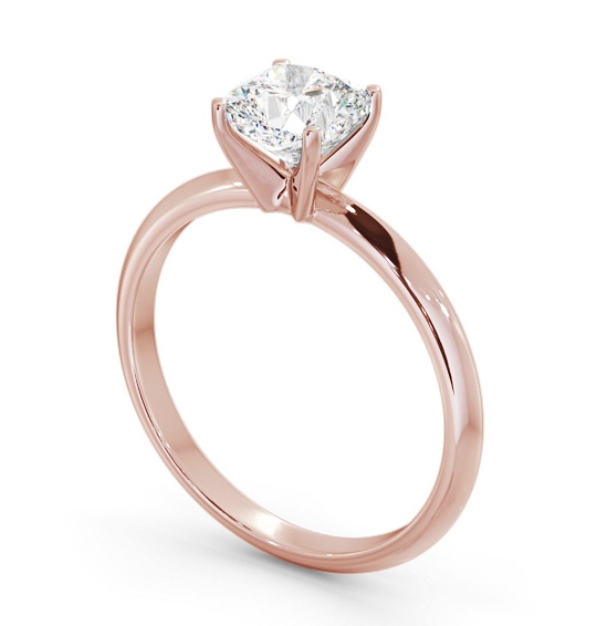  Cushion Diamond Engagement Ring 18K Rose Gold Solitaire - Onchan ENCU41_RG_THUMB1 