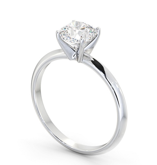 Cushion Diamond Engagement Ring Platinum Solitaire - Onchan ENCU41_WG_THUMB1