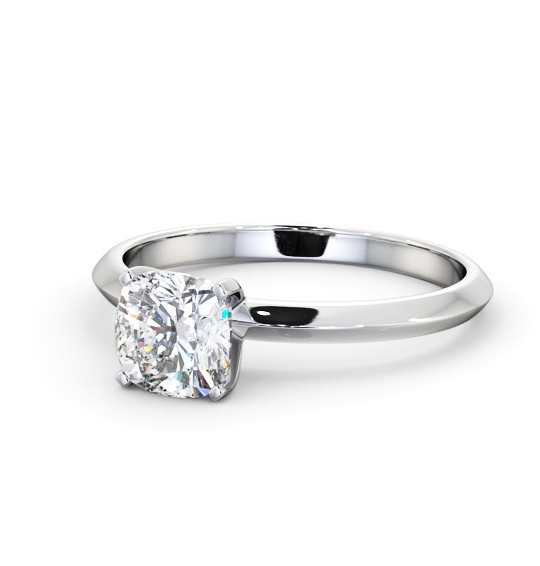  Cushion Diamond Engagement Ring Palladium Solitaire - Onchan ENCU41_WG_THUMB2 