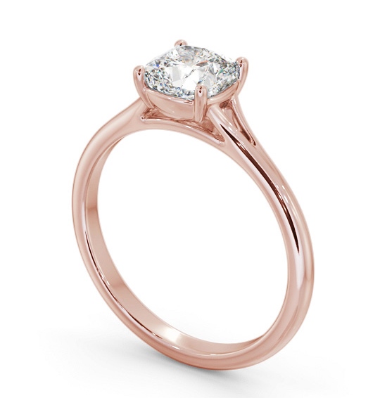 Cushion Diamond Engagement Ring 9K Rose Gold Solitaire - Coraline ENCU42_RG_THUMB1