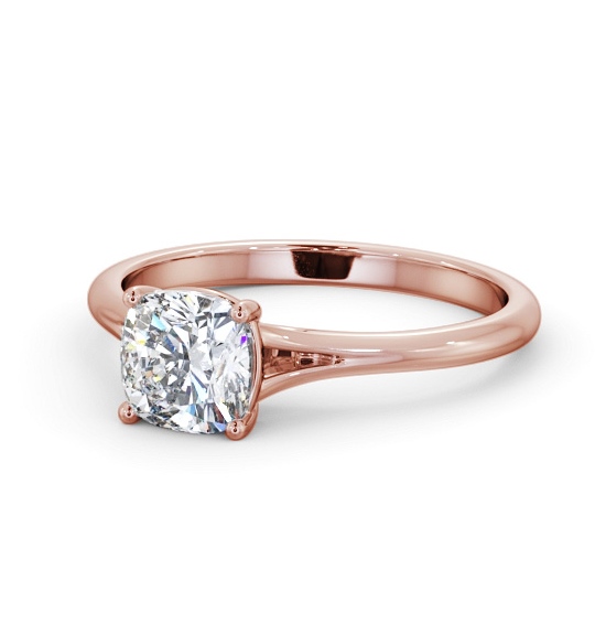 Cushion Diamond Engagement Ring 18K Rose Gold Solitaire - Coraline ENCU42_RG_THUMB2 