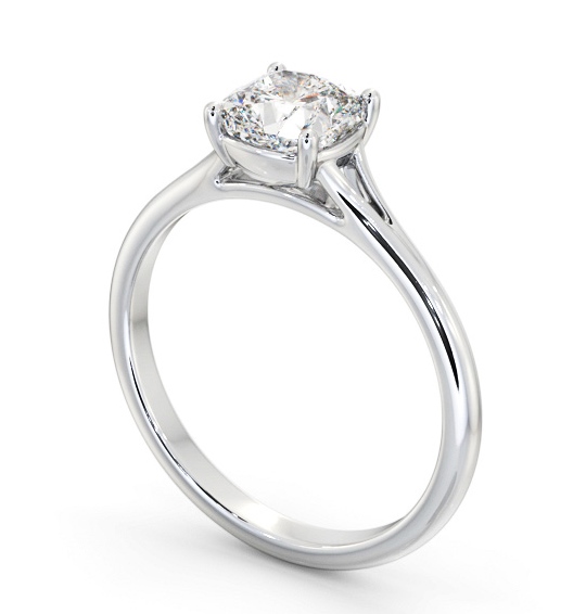  Cushion Diamond Engagement Ring Palladium Solitaire - Coraline ENCU42_WG_THUMB1 