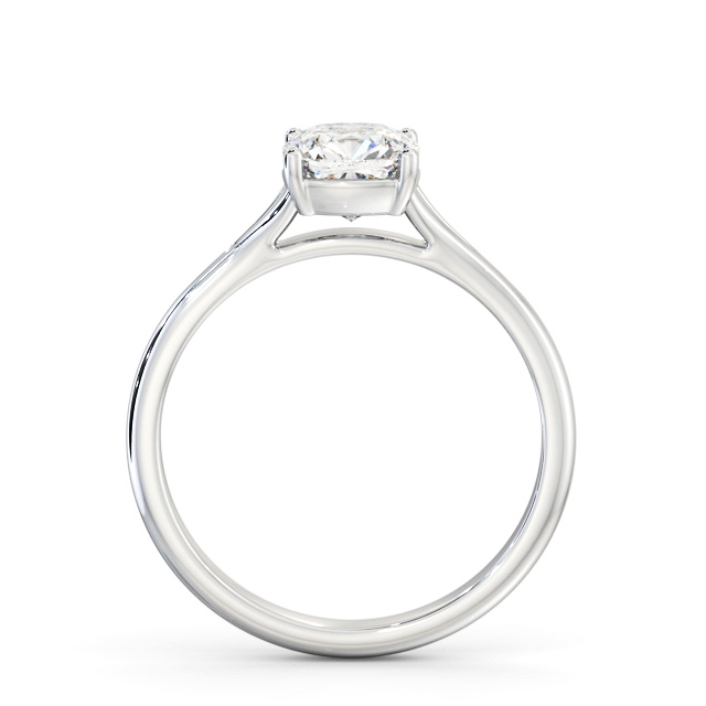 Cushion Diamond Engagement Ring Platinum Solitaire - Coraline ENCU42_WG_UP