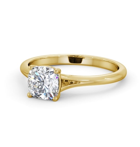  Cushion Diamond Engagement Ring 18K Yellow Gold Solitaire - Coraline ENCU42_YG_THUMB2 