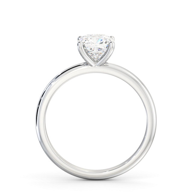 Cushion Diamond Engagement Ring Platinum Solitaire - Malloy ENCU43_WG_UP