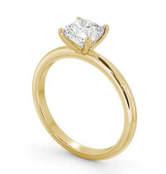  Cushion Diamond Engagement Ring 18K Yellow Gold Solitaire - Malloy ENCU43_YG_THUMB1 