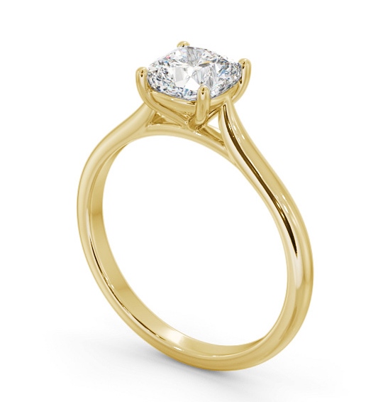  Cushion Diamond Engagement Ring 9K Yellow Gold Solitaire - Nicosia ENCU45_YG_THUMB1 
