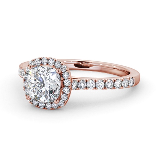  Halo Cushion Diamond Engagement Ring 18K Rose Gold - Torin ENCU47_RG_THUMB2 