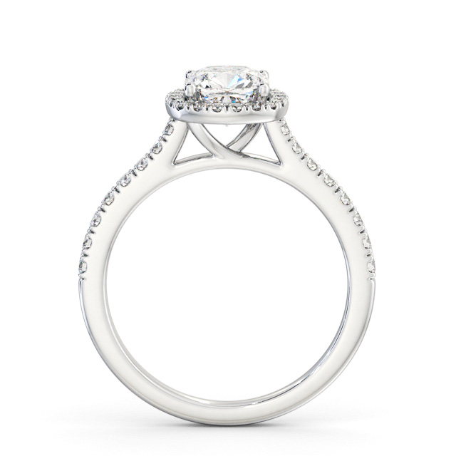 Halo Cushion Diamond Engagement Ring Platinum - Torin ENCU47_WG_UP