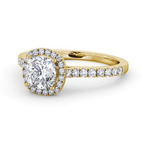  Halo Cushion Diamond Engagement Ring 18K Yellow Gold - Torin ENCU47_YG_THUMB2 