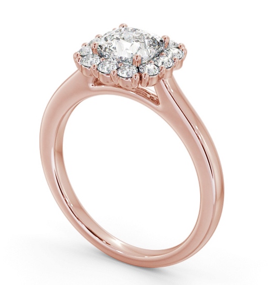  Halo Cushion Diamond Engagement Ring 18K Rose Gold - Nia ENCU48_RG_THUMB1 