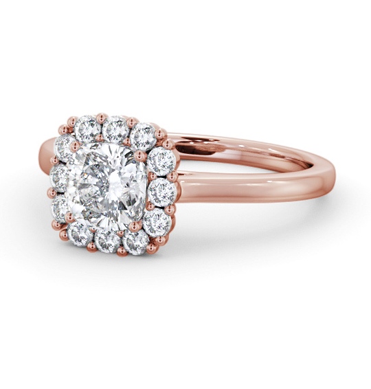  Halo Cushion Diamond Engagement Ring 9K Rose Gold - Nia ENCU48_RG_THUMB2 