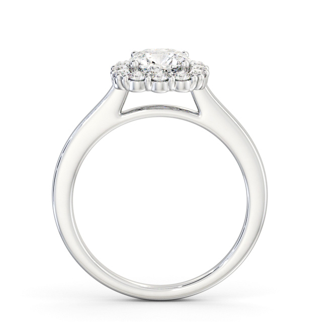 Halo Cushion Diamond Engagement Ring 18K White Gold - Nia ENCU48_WG_UP