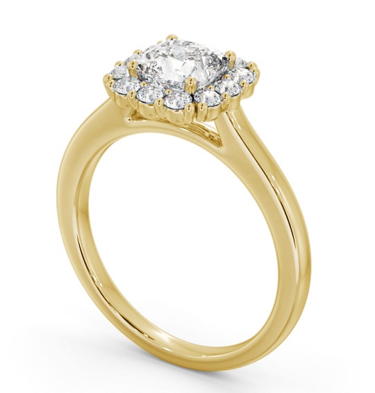 Halo Cushion Diamond Elegant Style Engagement Ring 18K Yellow Gold ENCU48_YG_THUMB1