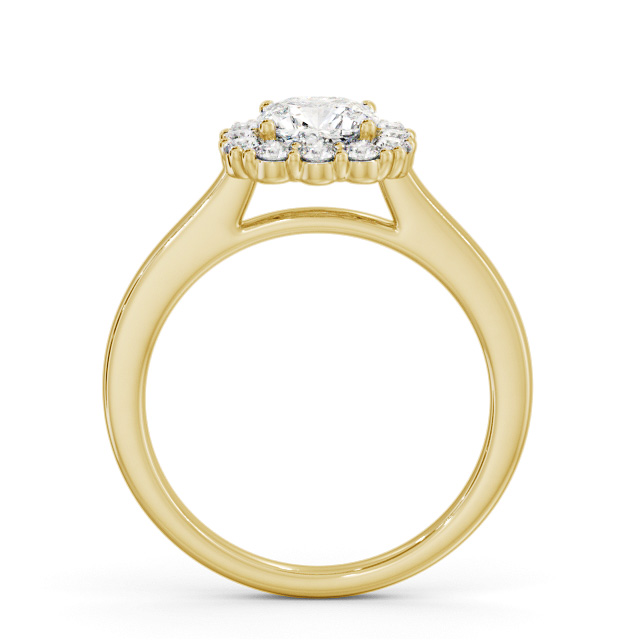 Halo Cushion Diamond Engagement Ring 18K Yellow Gold - Nia ENCU48_YG_UP
