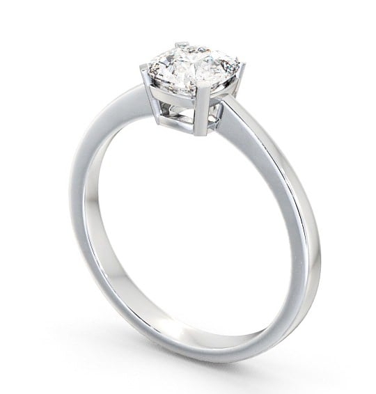 Cushion Diamond Box Setting Engagement Ring 18K White Gold Solitaire ENCU4_WG_THUMB1