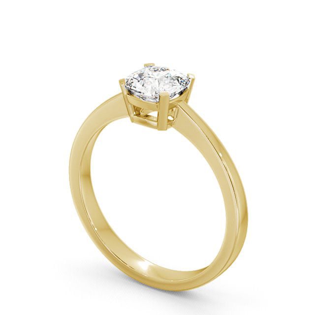 Cushion Diamond Engagement Ring 9K Yellow Gold Solitaire - Claudy ENCU4_YG_SIDE