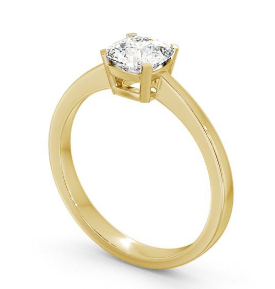 Cushion Diamond Box Setting Engagement Ring 18K Yellow Gold Solitaire ENCU4_YG_THUMB1 