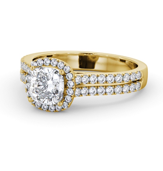  Halo Cushion Diamond Engagement Ring 9K Yellow Gold - Dawson ENCU50_YG_THUMB2 